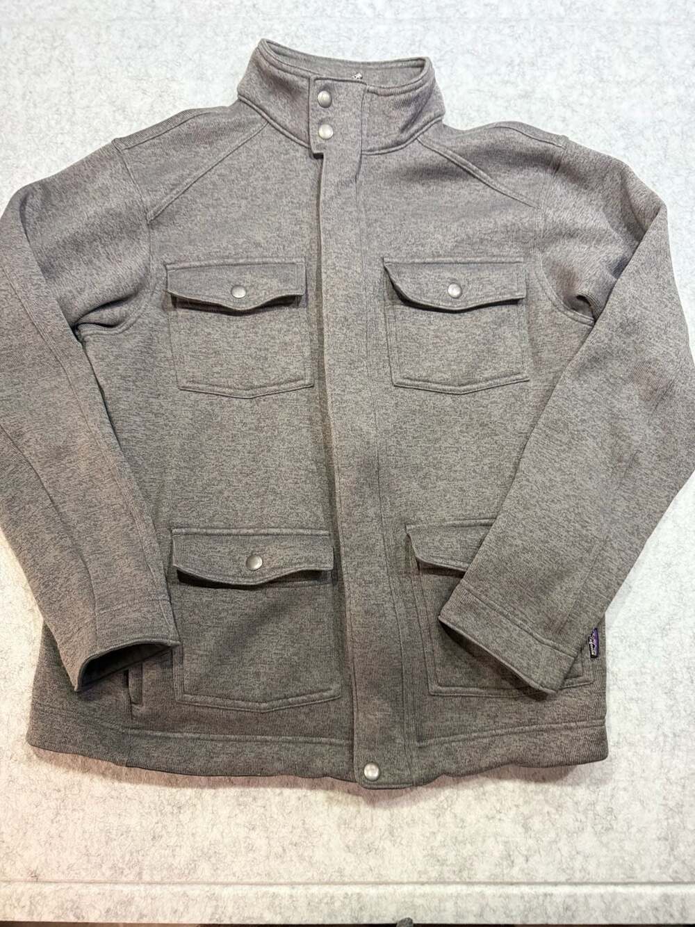 Patagonia Better Sweater Knit Field Jacket Gray 4 Pocket Full Zip Men’s Medium